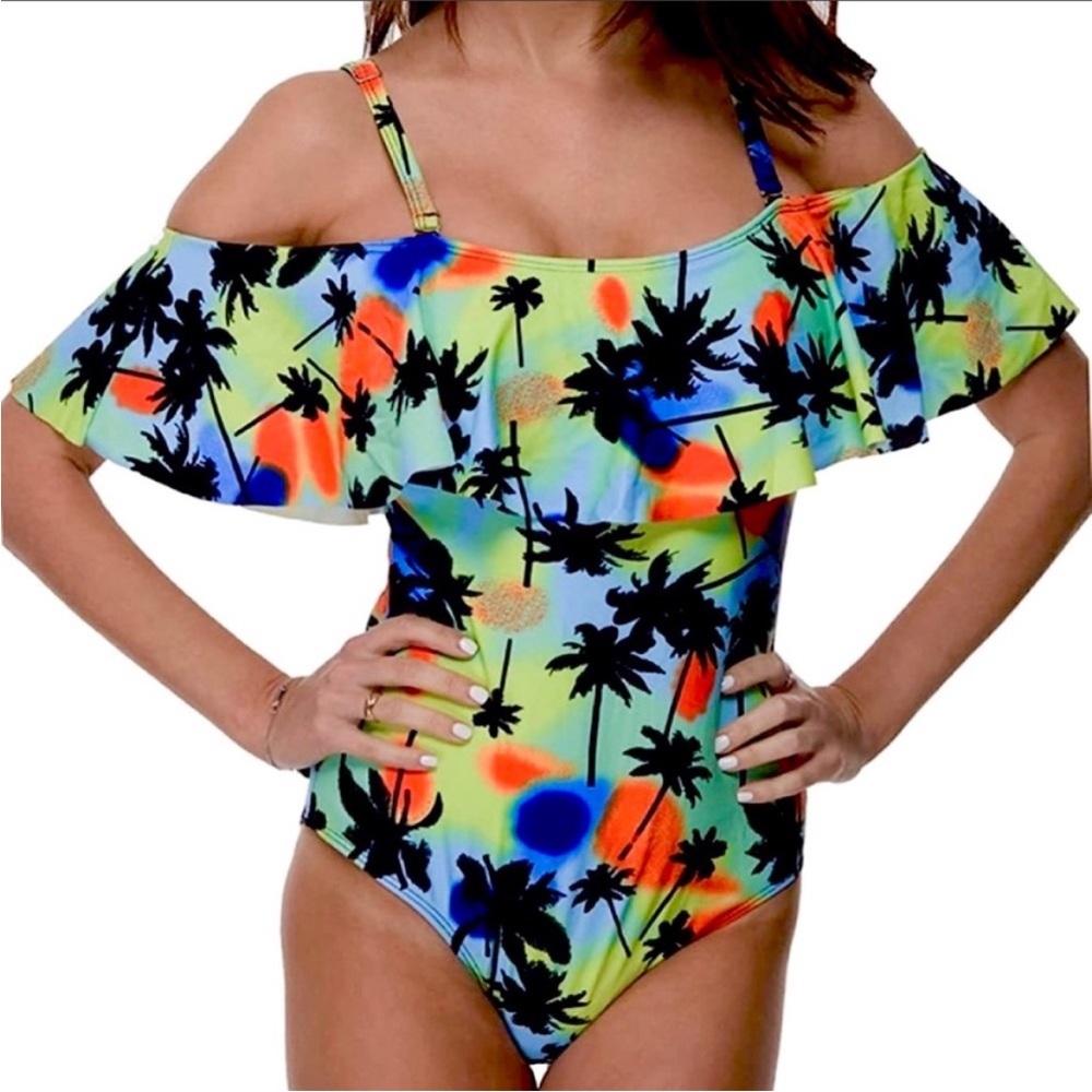 NWT Shely Tropical One Piece Bathing Suit Women’s Small
